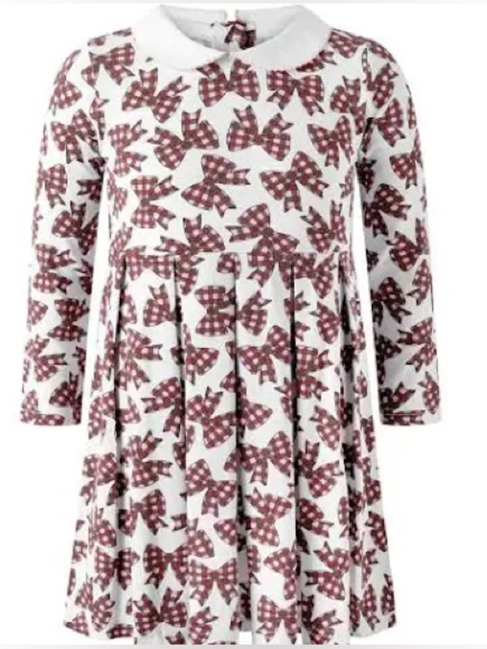 Rachel Riley Tartan Bows Jersey Holiday Dress sz 10 NWT